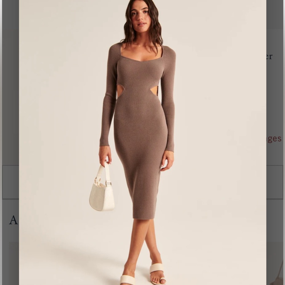 Abercrombie Taupe Cut Out Dress